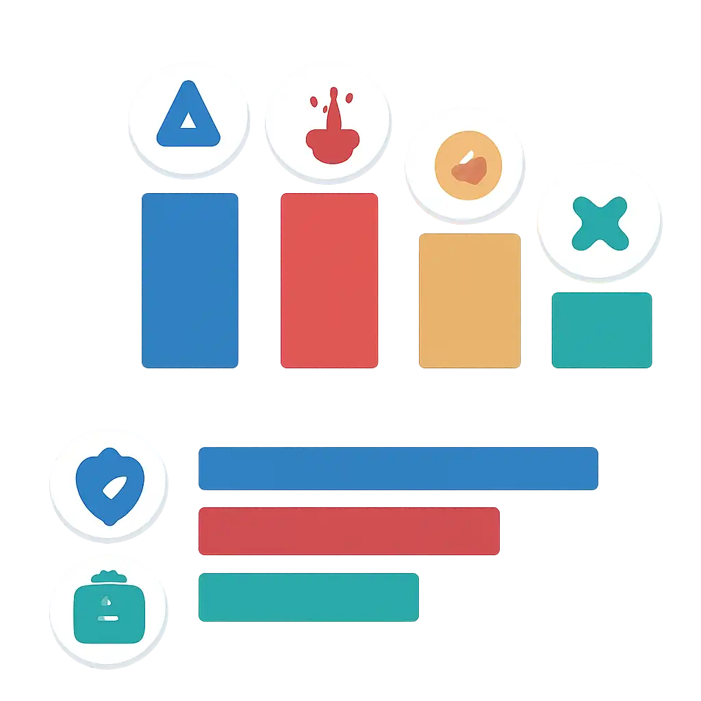 Infographic comparing options using coloured bars and, Common Mistakes and Safety, Jalwa