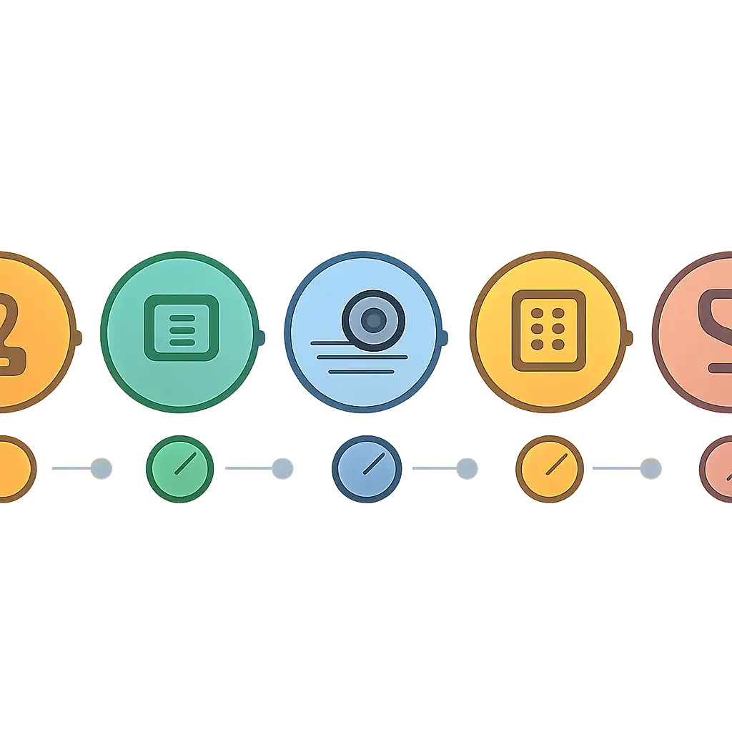 Five numbered circular icons connected by arrows in a horizontal flow, What jalwa Is and How It Works steps